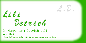 lili detrich business card